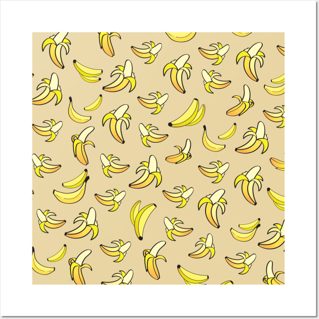 Banana Pattern 10 Wall Art by B&K